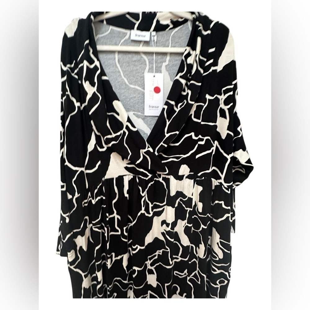 ✨ NWT Fransa Black And White Maxi Dress With Pockets - Picture 9 of 15